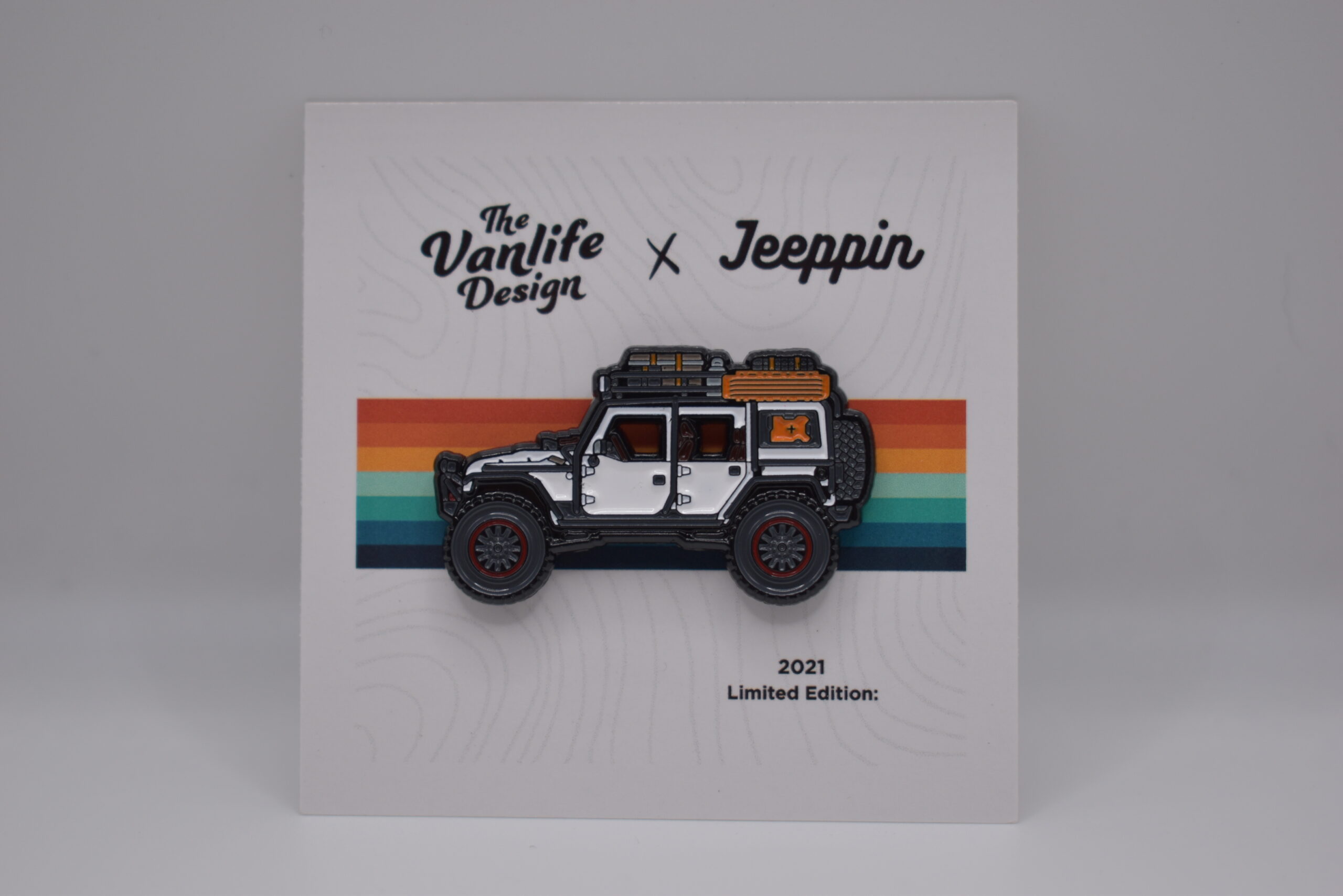 White Vanlife Collab Pin